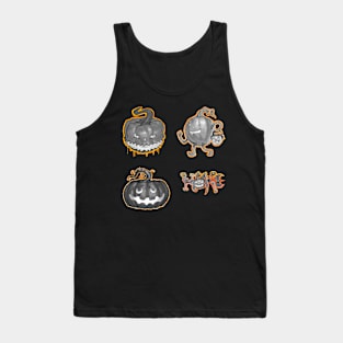 Halloween Grey Jack O' Lantern Sticker Pack Tank Top